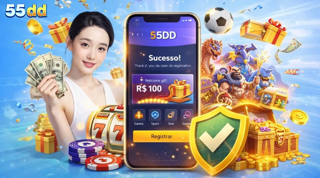Interface de criação de conta simples e extremamente fácil de operar