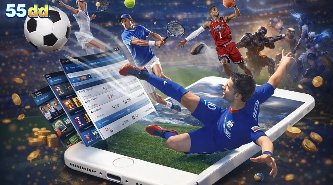 Muitas modalidades de jogos Esporte 55DD super populares